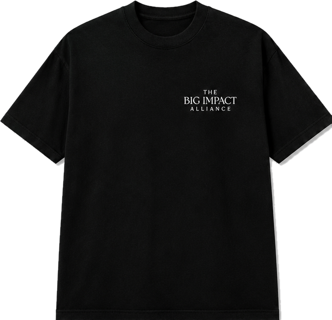 Big Impact Alliance supporter shirt, front